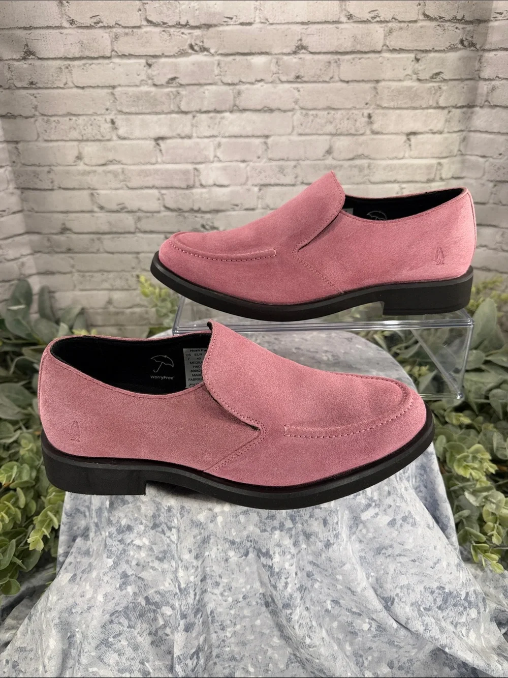 HUSH PUPPIES x ELVIS - Rare Pink Suede Round Toe Casual Loafers - Mens 7M 🩷 EUC